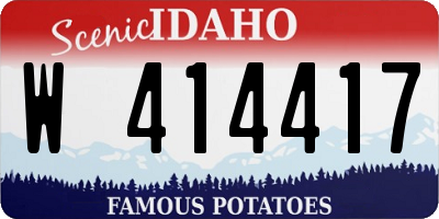 ID license plate W414417