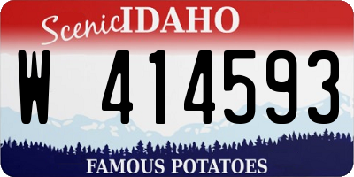 ID license plate W414593