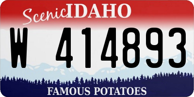 ID license plate W414893