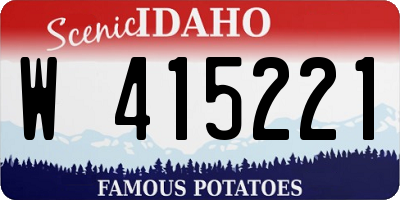 ID license plate W415221