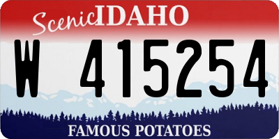 ID license plate W415254