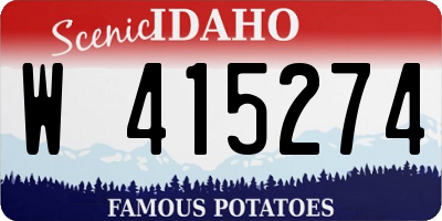 ID license plate W415274