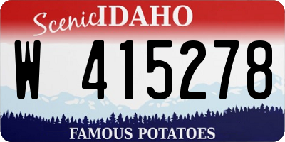 ID license plate W415278