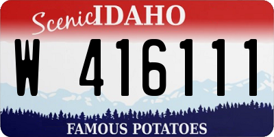 ID license plate W416111