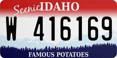 ID license plate W416169
