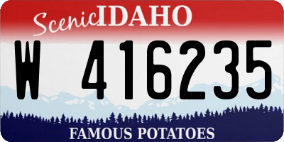 ID license plate W416235