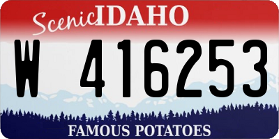ID license plate W416253