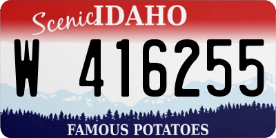 ID license plate W416255