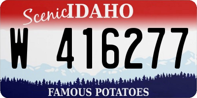 ID license plate W416277