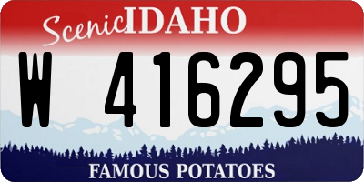 ID license plate W416295