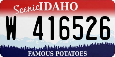 ID license plate W416526
