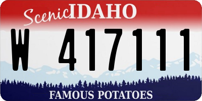 ID license plate W417111