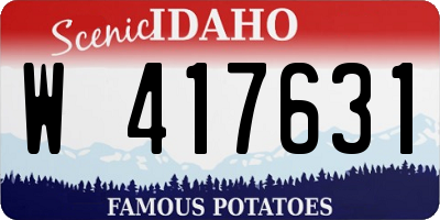 ID license plate W417631