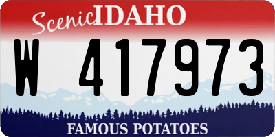 ID license plate W417973