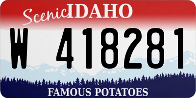 ID license plate W418281