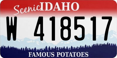 ID license plate W418517