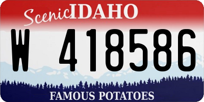 ID license plate W418586