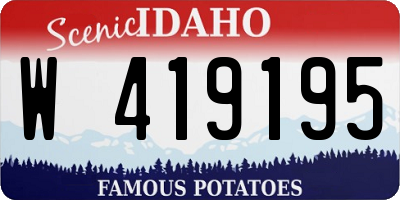 ID license plate W419195