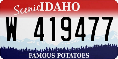 ID license plate W419477
