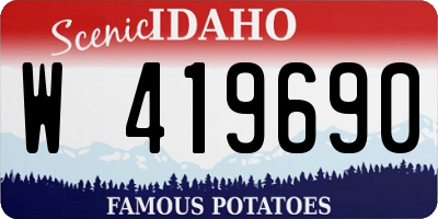 ID license plate W419690