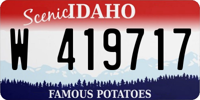 ID license plate W419717