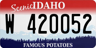 ID license plate W420052