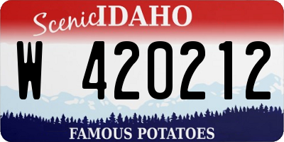 ID license plate W420212