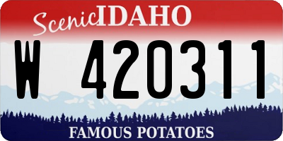 ID license plate W420311