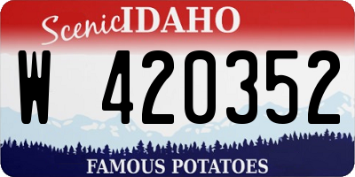 ID license plate W420352