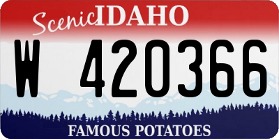 ID license plate W420366