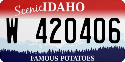 ID license plate W420406