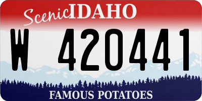 ID license plate W420441