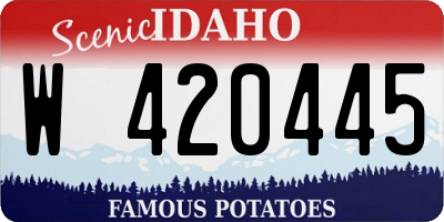 ID license plate W420445