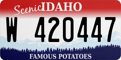 ID license plate W420447