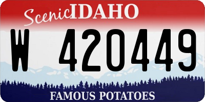 ID license plate W420449