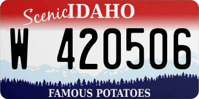 ID license plate W420506