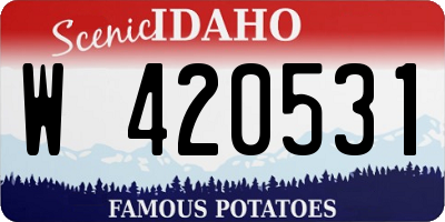 ID license plate W420531