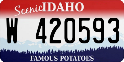ID license plate W420593