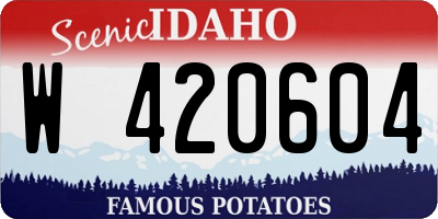 ID license plate W420604