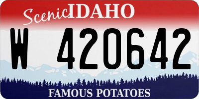 ID license plate W420642