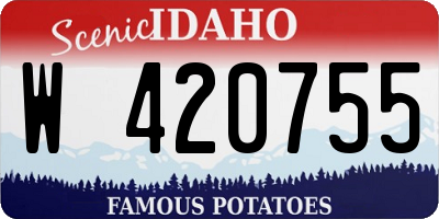 ID license plate W420755