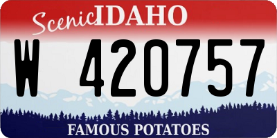 ID license plate W420757