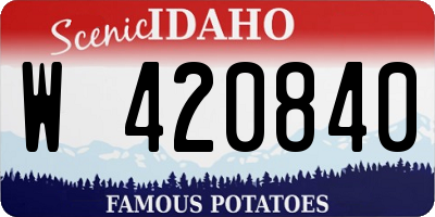 ID license plate W420840