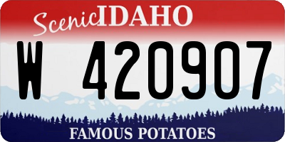ID license plate W420907