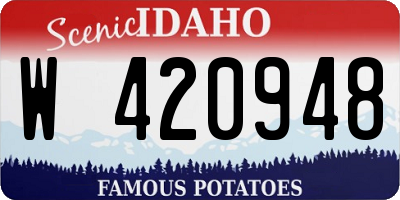 ID license plate W420948