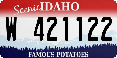 ID license plate W421122