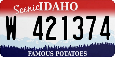 ID license plate W421374