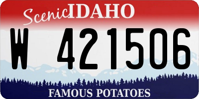 ID license plate W421506