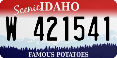 ID license plate W421541