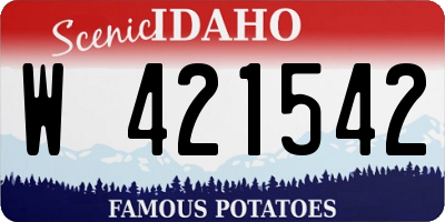 ID license plate W421542